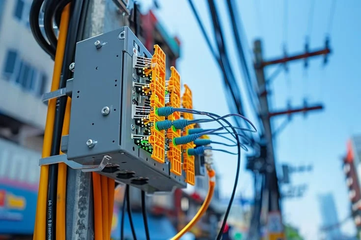 Boîtier de raccordement et câbles de fibre optique
